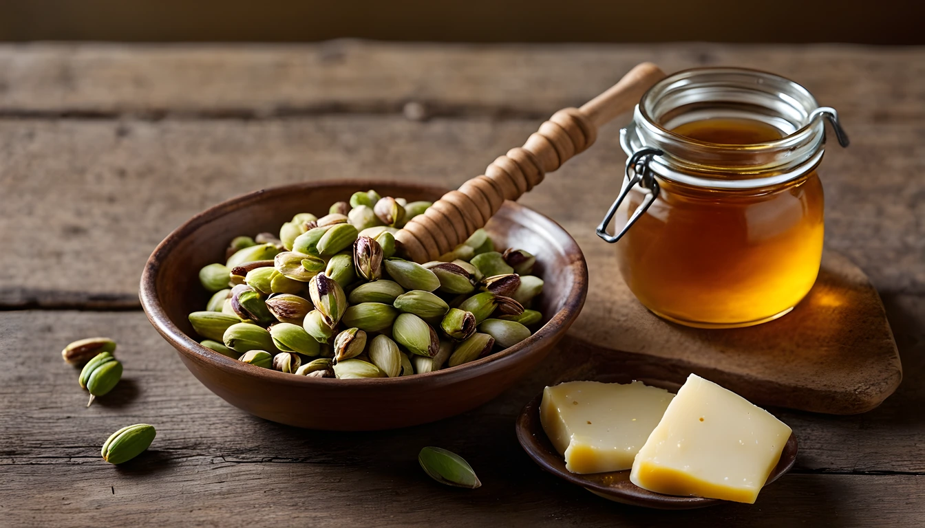 Honey and Pistachios: Pairings, Pistachio Baklava and Biscotti