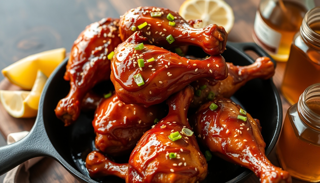 Honey Glazed Chicken Drumsticks: Sticky Oven-Baked Recipe
