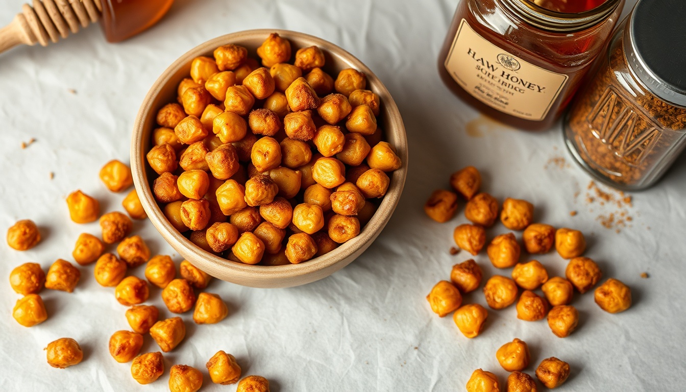Honey Roasted Chickpeas: Crunchy Oven-Baked Snack (6 Flavor Variations)