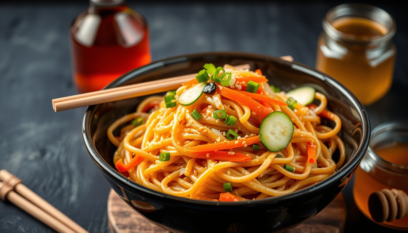 Honey Sesame Noodles: 15-Minute Sticky Noodle Recipe