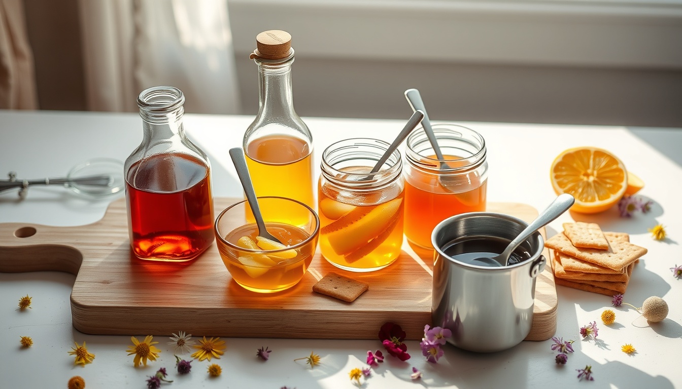 Plant-based honey alternatives: date syrup, maple syrup, agave nectar, dandelion honey, and brown rice syrup